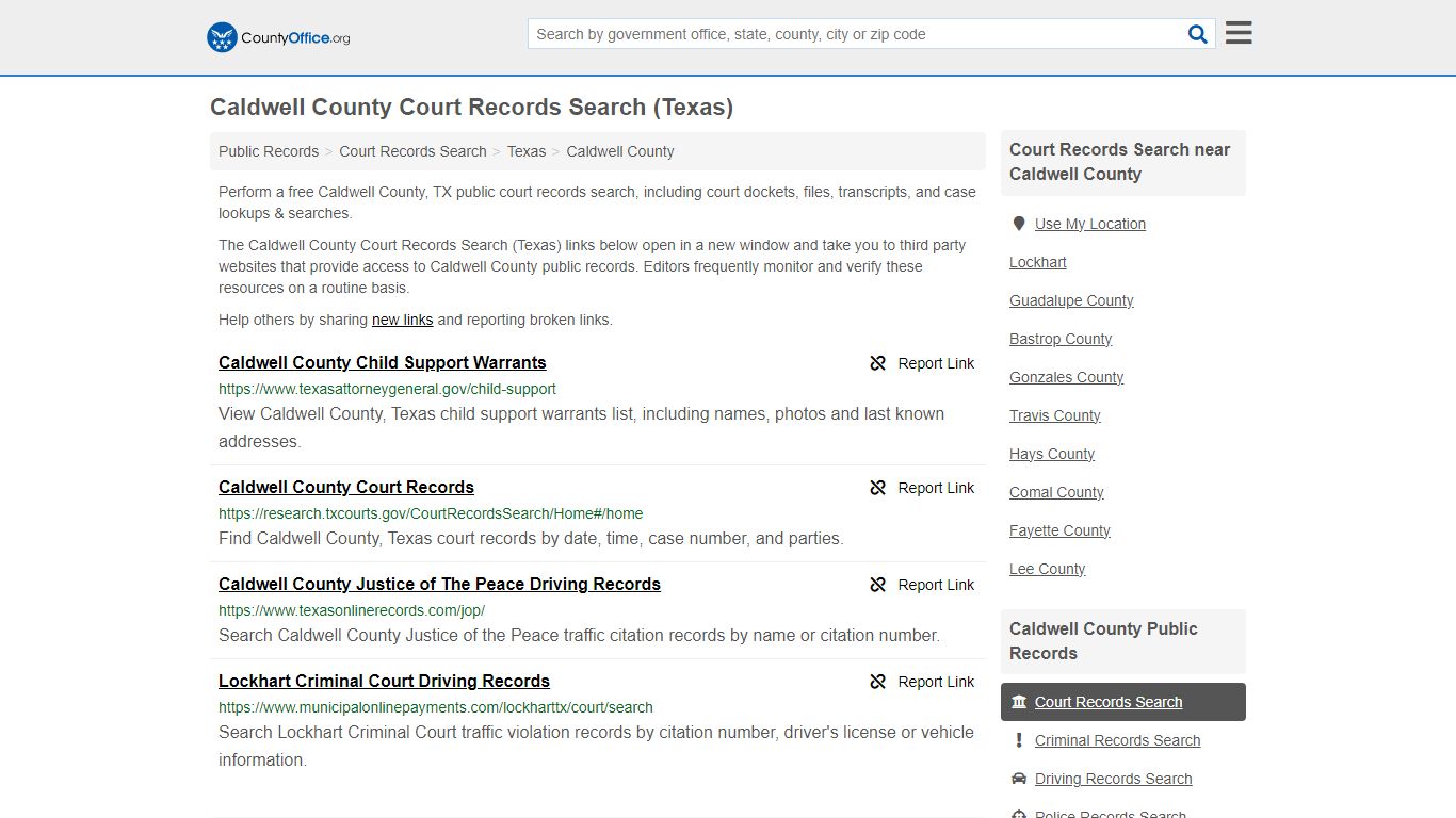 Caldwell County Court Records Search (Texas) - County Office