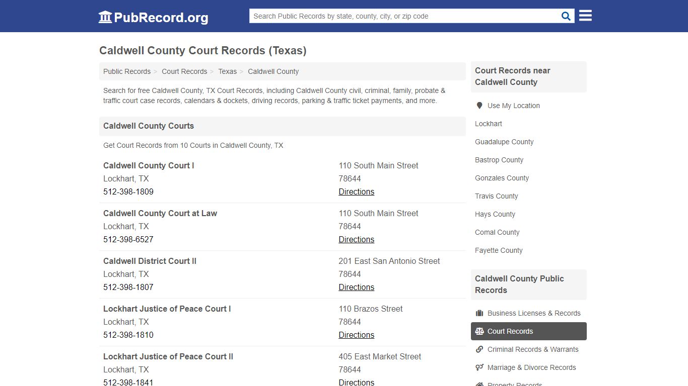 Free Caldwell County Court Records (Texas Court Records) - PubRecord.org